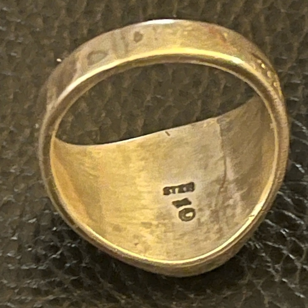 Native Eagle Magical Cabochon Abalone Sterling Si… - image 4